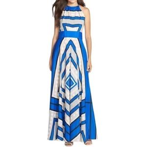 Eliza J blue scarf print maxi - new w tags